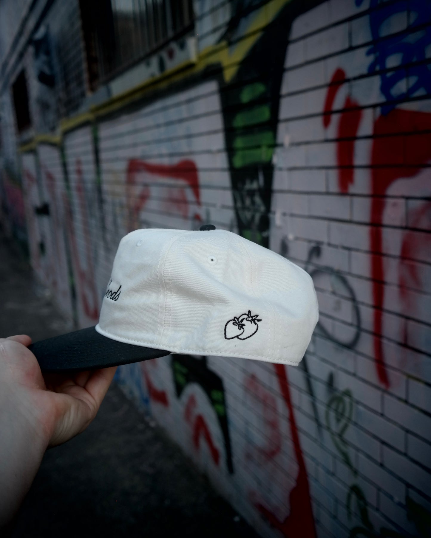 Black and White Script Cap